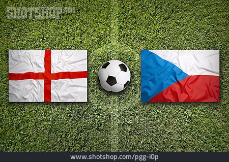 
                Fußball, Flagge, England, Tschechien                   