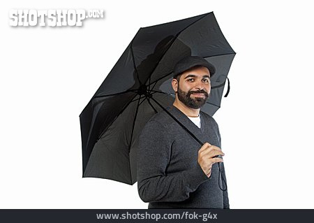 
                Mann, Regenschirm, Regenwetter                   