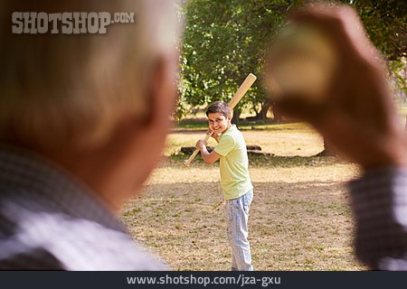 
                Enkel, Großvater, Spielen, Baseball                   