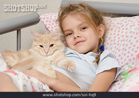 
                Mädchen, Haustier, Katze                   