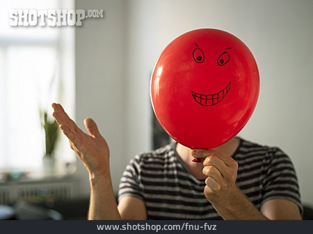 
                Lachen, Luftballon, Gesicht                   