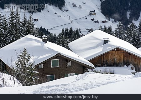 
                Alpen, Skihütte, Silbertal                   