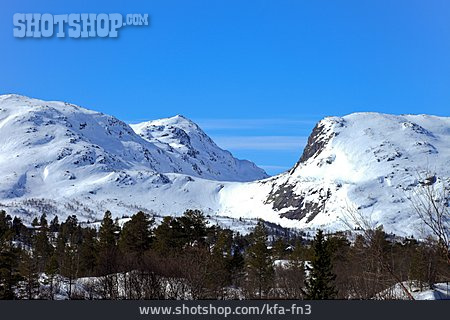 
                Gebirge, Winterlandschaft, Fjell                   