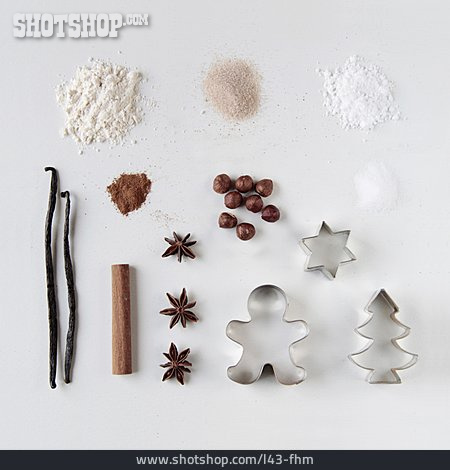 
                Christmas Cookies, Cookie Cutter, Baking Ingredients                   