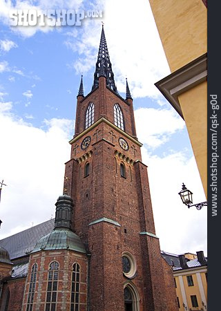 
                Kirchturm, Stockholm, Riddarholmskyrkan                   