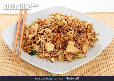 
                Asiatische Küche, Reispfanne                   