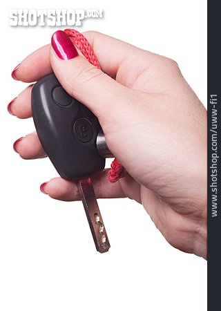 
                Autoschlüssel, Frauenhand                   