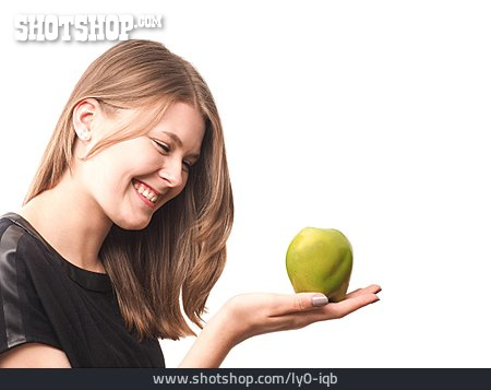 
                Jugendliche, Gesunde Ernährung, Apfel                   