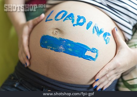 
                Schwangerschaft, Babybauch, Ladebalken                   