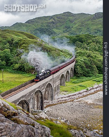 
                Schottland, Bahnstrecke, Glenfinnan-viadukt                   