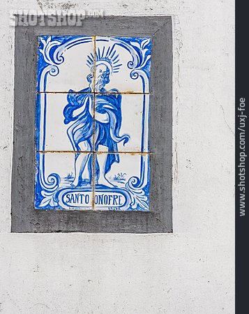 
                Heiligenbild, Azulejos, Santo Onofre                   