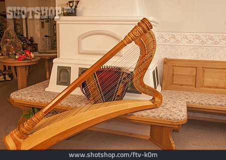 
                Musikinstrument, Volksmusik, Harfe                   