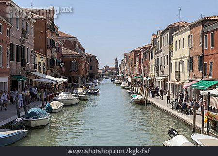 
                Kanal, Touristen, Venedig, Murano                   