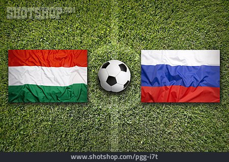 
                Fußball, Flagge, Russland, Ungarn                   