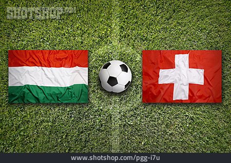 
                Fußball, Flagge, Schweiz, Ungarn                   