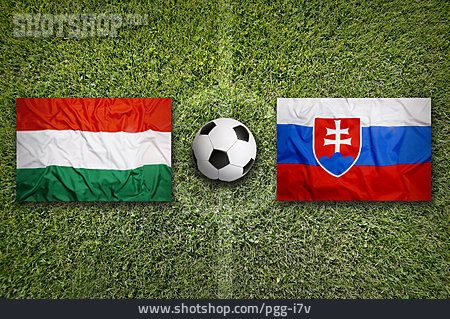 
                Fußball, Flagge, Ungarn, Slowakei                   