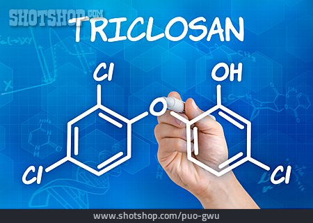
                Strukturformel, Triclosan                   