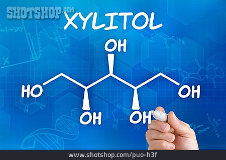 
                Strukturformel, Xylitol                   