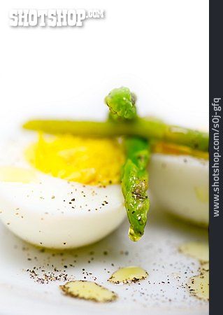 
                Grüner Spargel, Vorspeise, Vegetarisch, Gekochtes Ei                   
