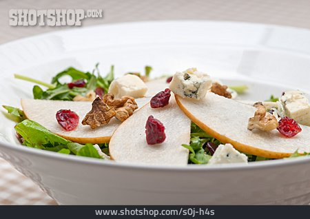 
                Salat, Ruccola, Apfelscheiben                   