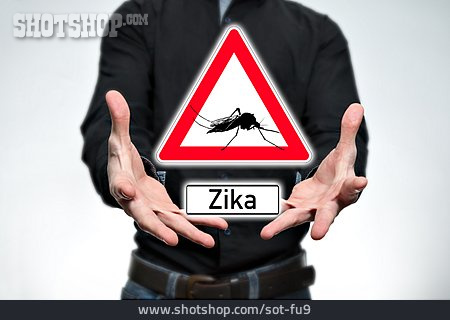 
                Warnung, Mücke, Zika                   