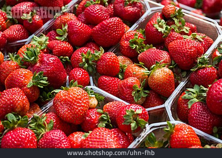 
                Erdbeere, Auslage                   