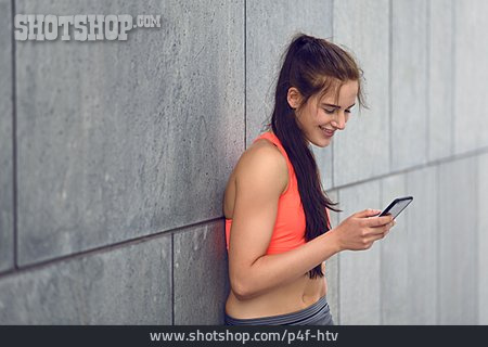 
                Sms, Sportlerin, Smartphone                   