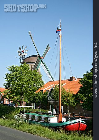 
                Windmühle, Ostfriesland, Großefehn                   