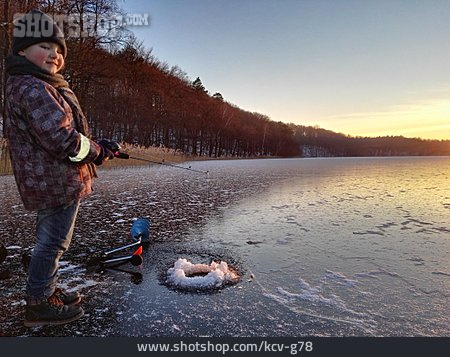 
                Boy, Fishing, Ice Fishing                   