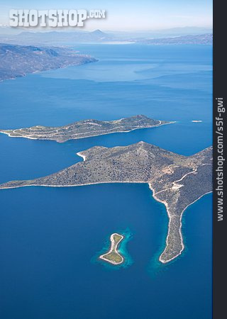 
                Aerial View, Greece, Aegean Sea                   