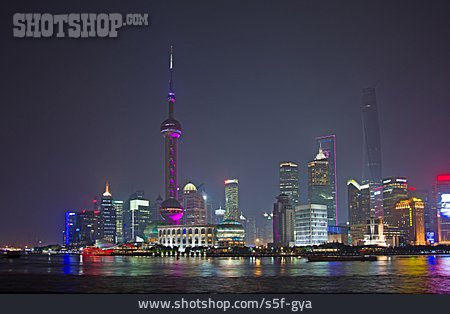 
                Nacht, Skyline, Shanghai                   