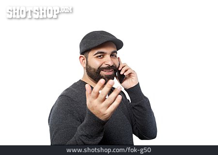 
                Mann, Telefonieren, Araber, Türke                   
