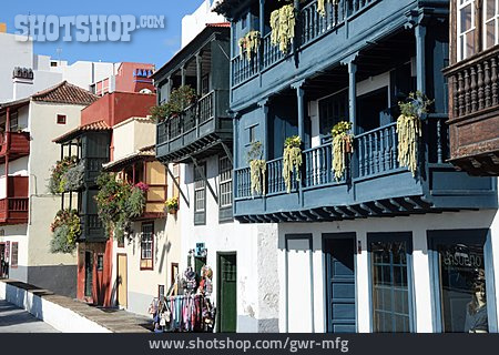 
                Altstadt, Häuserzeile, Santa Cruz De La Palma                   