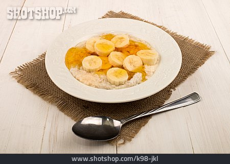 
                Frühstück, Bananen, Porridge                   