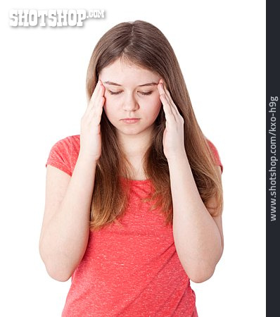 
                Mädchen, Kopfschmerzen, Migräne                   