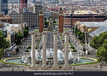 
                Stadtansicht, Sehenswürdigkeit, Barcelona, Font Màgica                   