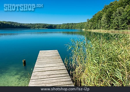 
                See, Steg, Mecklenburger Seenplatte, Trünnensee                   