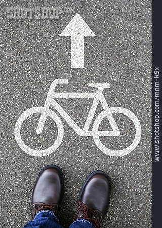 
                Richtung, Fahrrad, Piktogramm                   