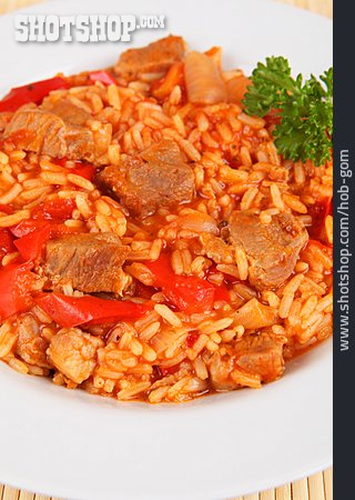 
                Reispfanne, Serbische Küche                   