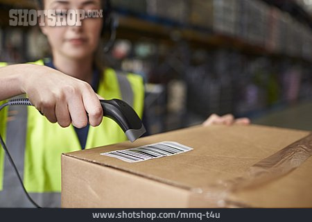 
                Young Woman, Logistics, Scanning, Warehouse, Warehouse Clerk                   