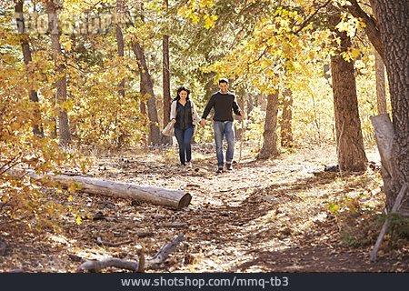 
                Paar, Herbstspaziergang, Waldspaziergang                   