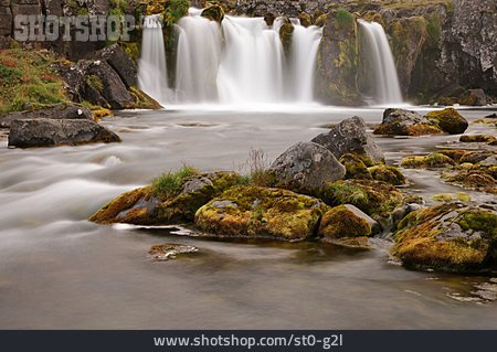 
                Wasserfall, Island, Baejarfoss                   