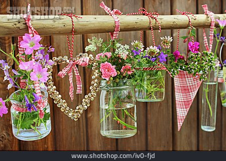 
                Blumen, Ländlich, Dekoration, Vase                   