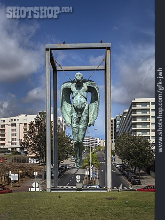 
                Engel, Funchal, Statue Des Gefallenen Engel                   