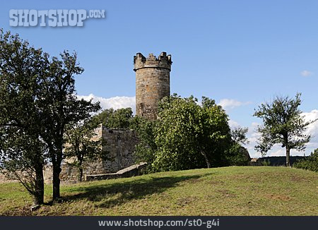 
                Turm, Mühlburg, Bergfried, Drei Gleichen                   