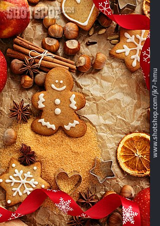 
                Weihnachtsbäckerei, Lebkuchen, Pfefferkuchenmann                   