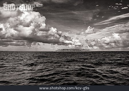 
                Meer, Wolken, Süd-male-atoll                   