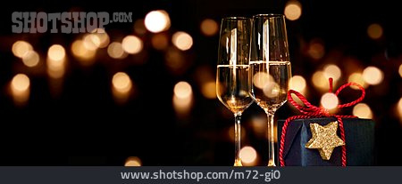 
                Sparkling, Champagne Glass, Festive                   