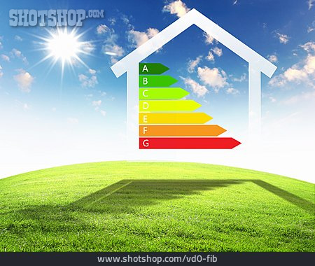 
                Einfamilienhaus, Energieverbrauch, Energielabel                   