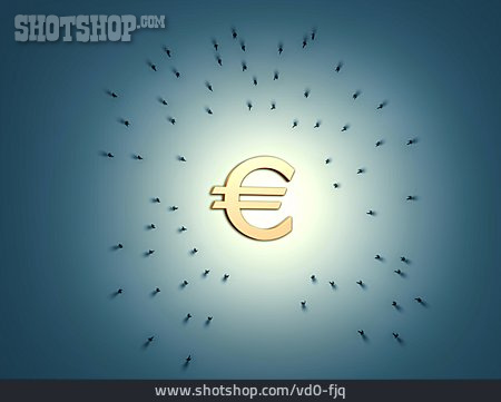 
                Euro, Eurozeichen, Anziehungskraft                   